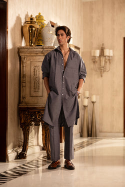 Galli Number Style – Chambray Kurta Shirt (unisex)